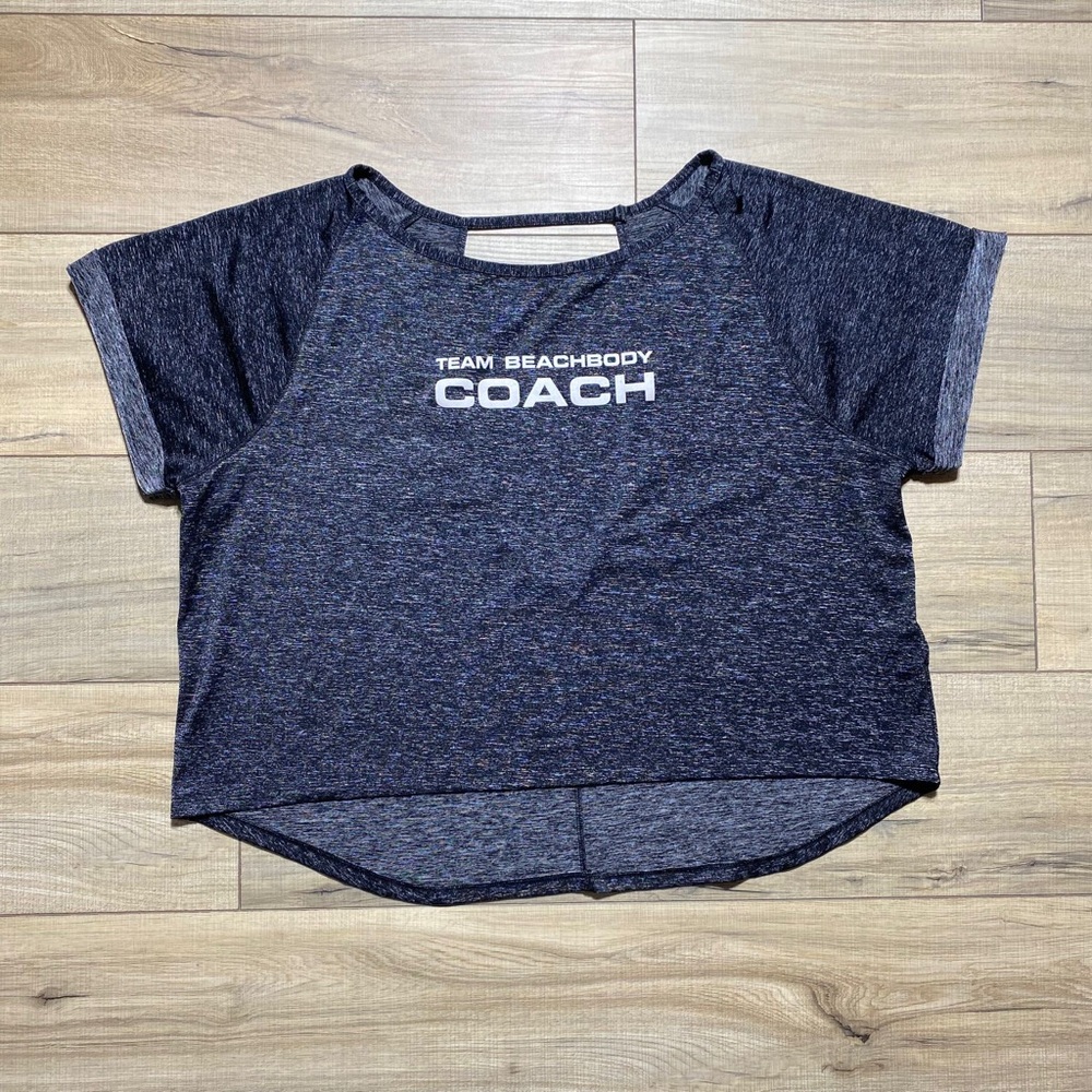 Beachbody Womens Team Beachbody Coach‎ Graphic Layer Tee Size Large Black